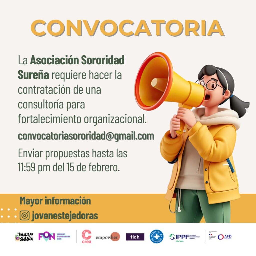 Convocatoria para contratar los servicios de consultoría para fortalecimiento organizacional